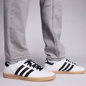 adidas Originals Samba JP sneakers in white and black